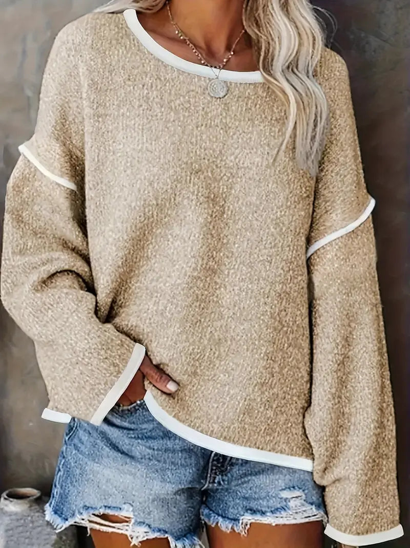 Giselle Women's Relaxed Fit Knit Sweater – Soft and Breathable Pullover