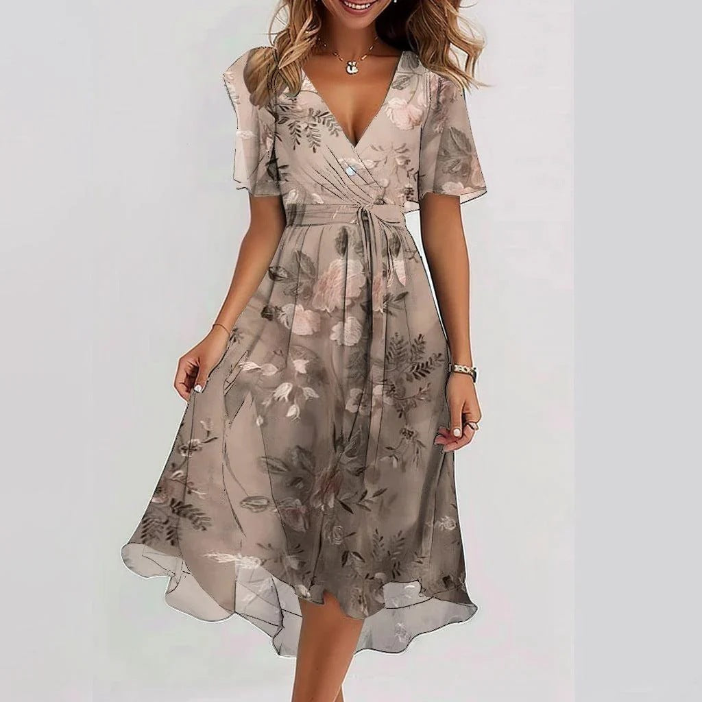 Clara Soft Drape Mini Dress – Chic and Feminine Everyday Wear