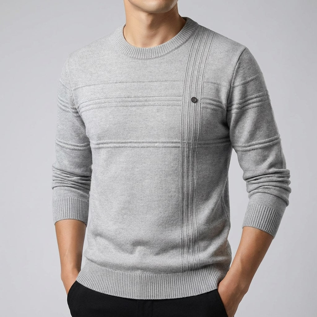 Bradford Men's Midweight Cotton Crew Neck Sweater – Tailored Fit Jumper