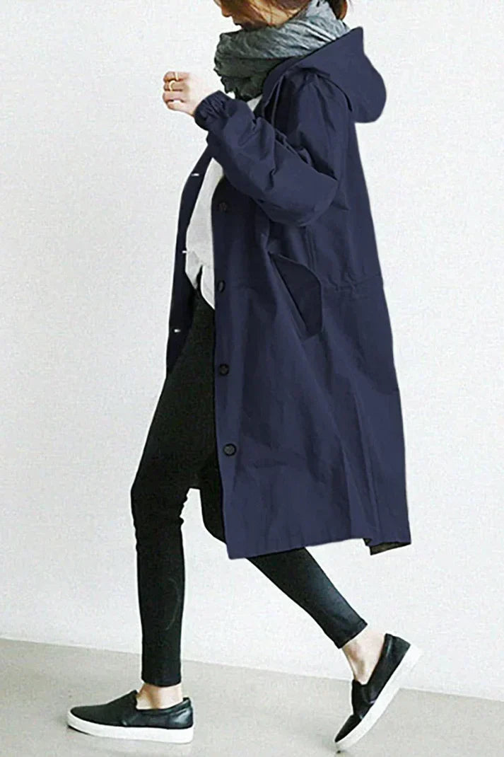 Claire Hooded Lightweight Women's Trench Coat
