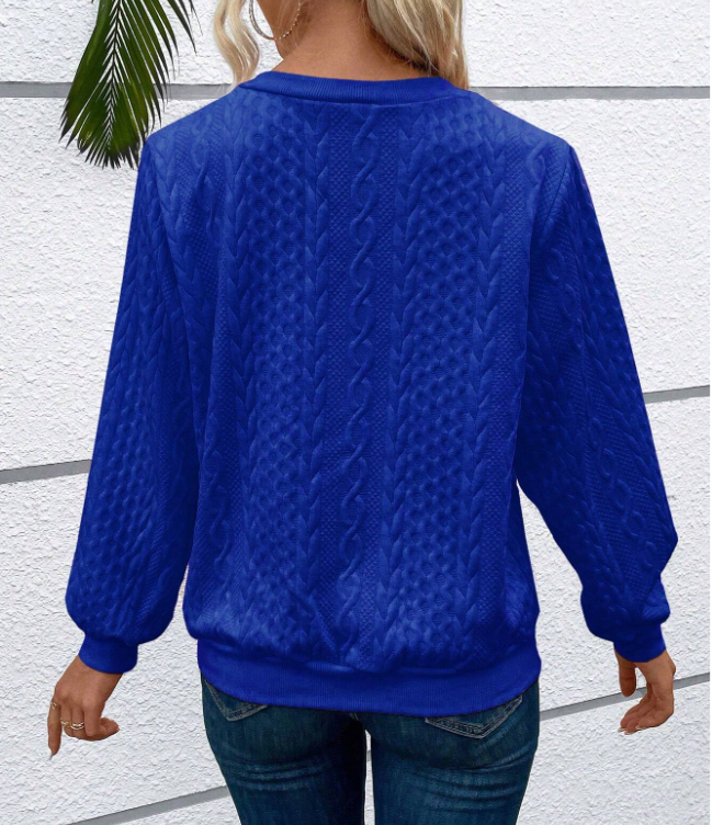 Elodie Cable Knit Zip Sweater – Soft Knit Relaxed Fit Casual Layering Top