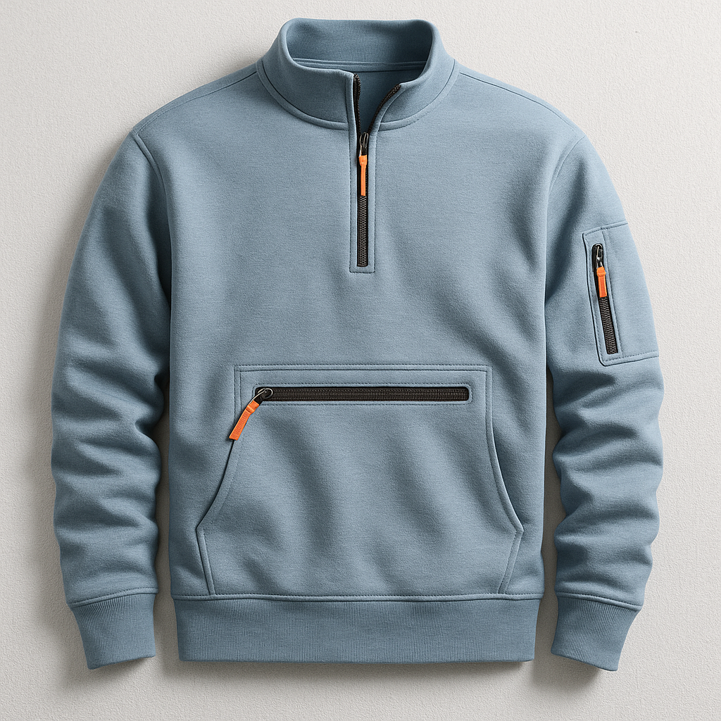 Daniel Men's Performance Knit Fleece Pullover with Utility Pocket