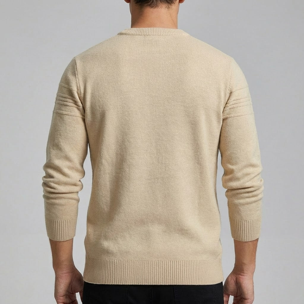 Bradford Men's Midweight Cotton Crew Neck Sweater – Tailored Fit Jumper