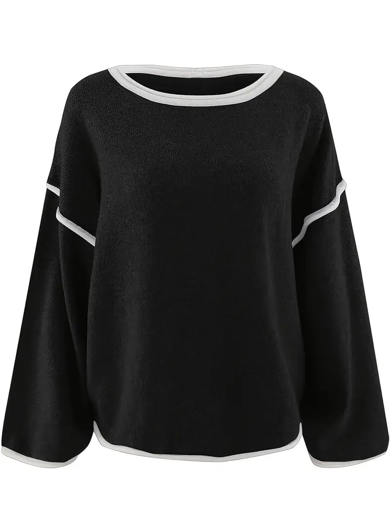 Giselle Women's Relaxed Fit Knit Sweater – Soft and Breathable Pullover
