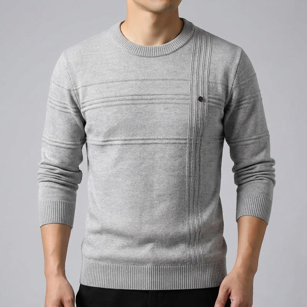 Bradford Men's Midweight Cotton Crew Neck Sweater – Tailored Fit Jumper