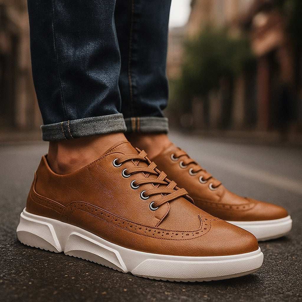 Dimitri Leather Wingtip Brogue Dress Shoes for Men