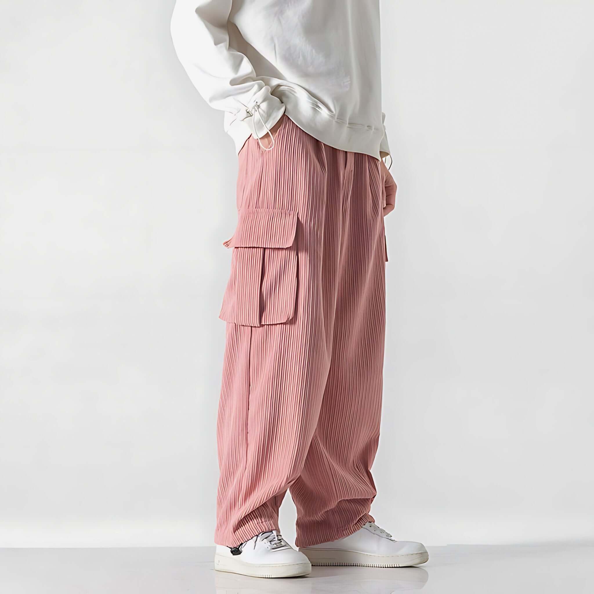 Eliot Wide-Wale Corduroy Cargo Pants – Straight-Leg Cotton with Adjustable Drawcord Waist