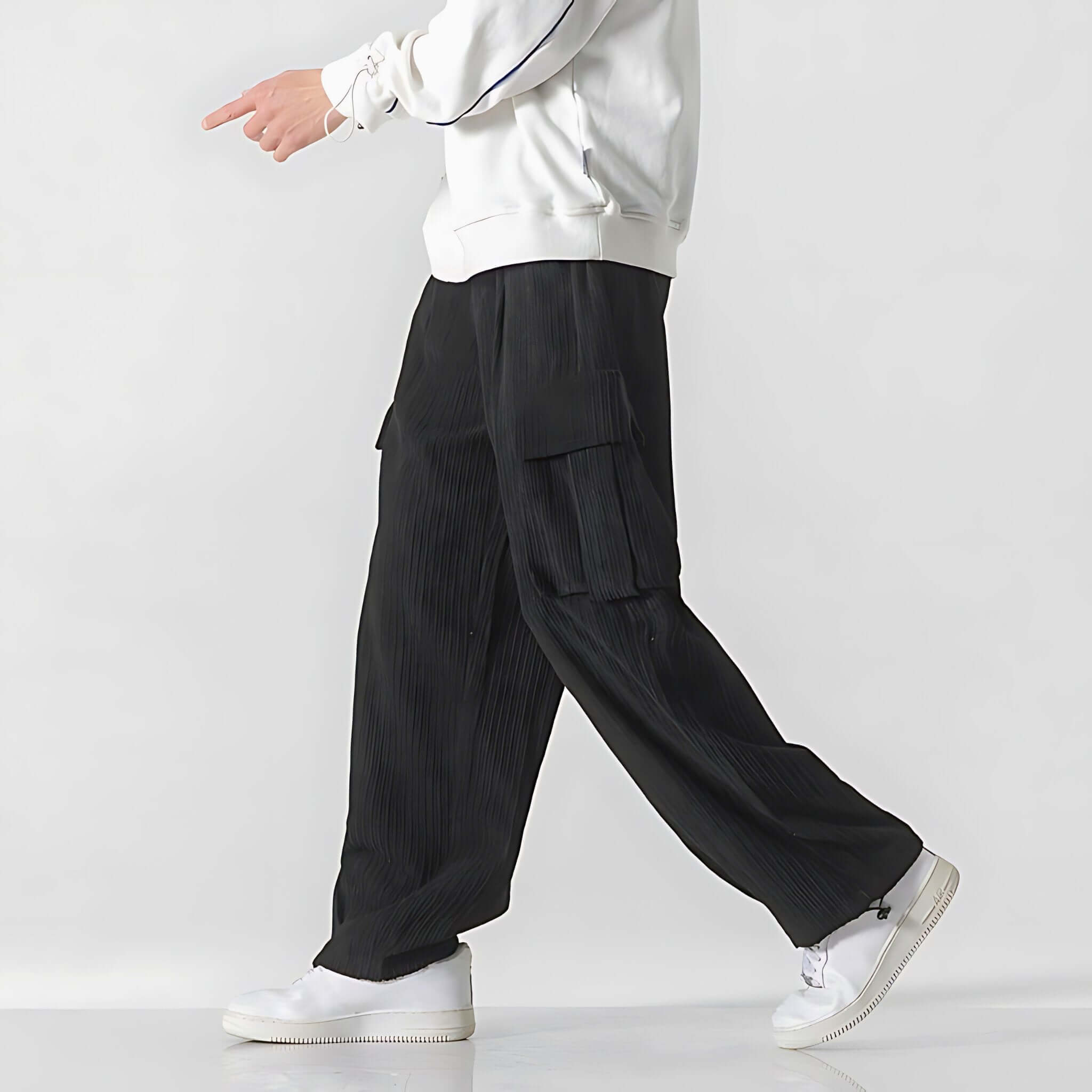 Eliot Wide-Wale Corduroy Cargo Pants – Straight-Leg Cotton with Adjustable Drawcord Waist