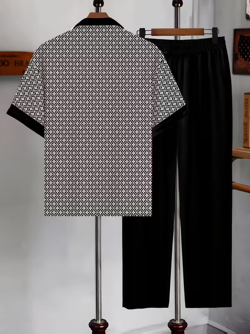Harry Lightweight Two Piece Set – Geometric Print Summer Outfit