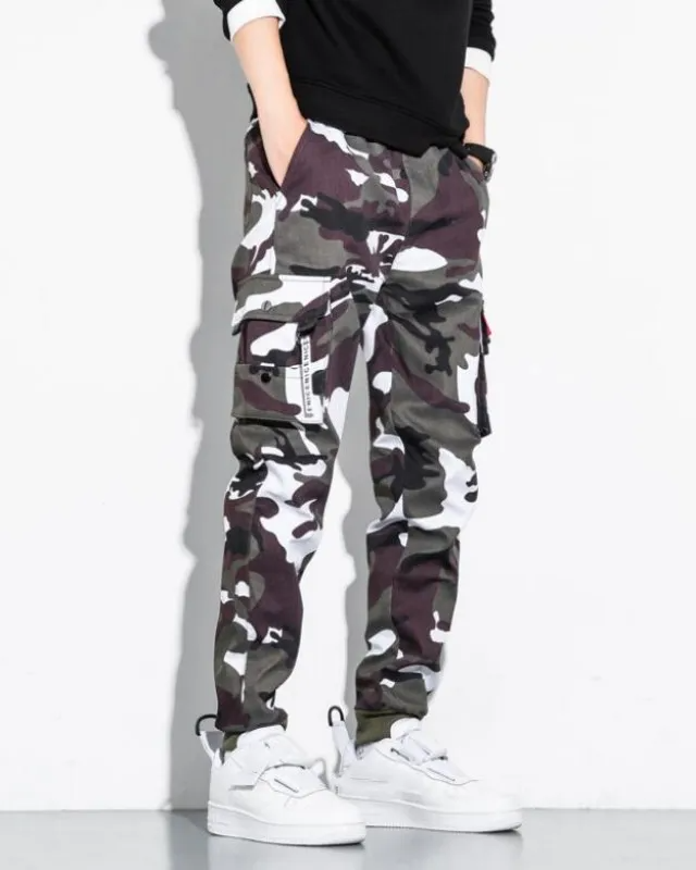 Griffin Men's Camo Cargo Pants – Tactical Trousers with Adjustable Waist and Utility Pockets