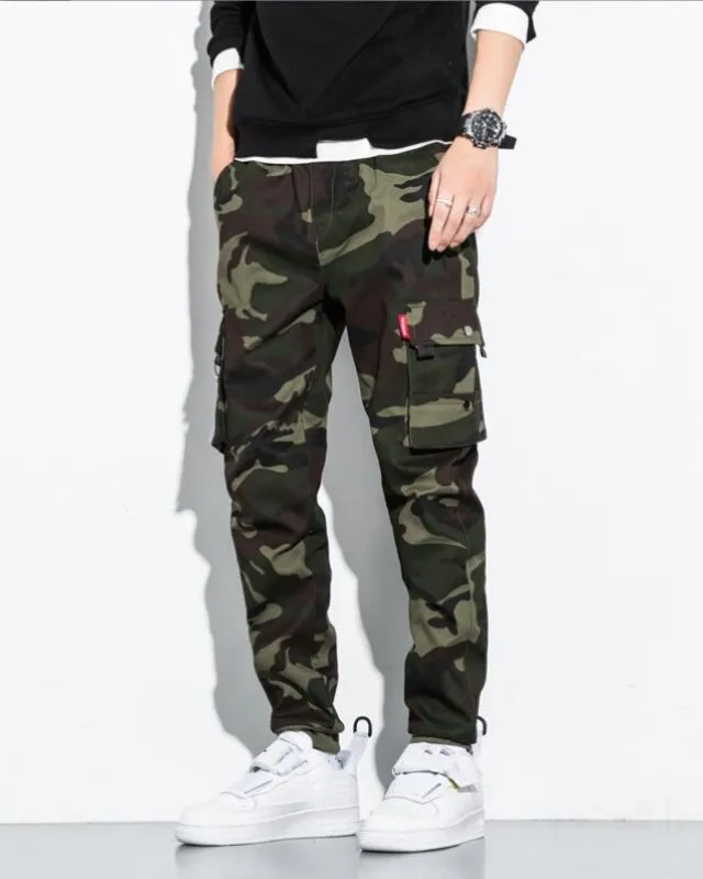 Griffin Men's Camo Cargo Pants – Tactical Trousers with Adjustable Waist and Utility Pockets
