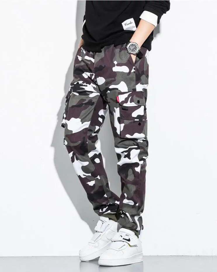 Griffin Men's Camo Cargo Pants – Tactical Trousers with Adjustable Waist and Utility Pockets