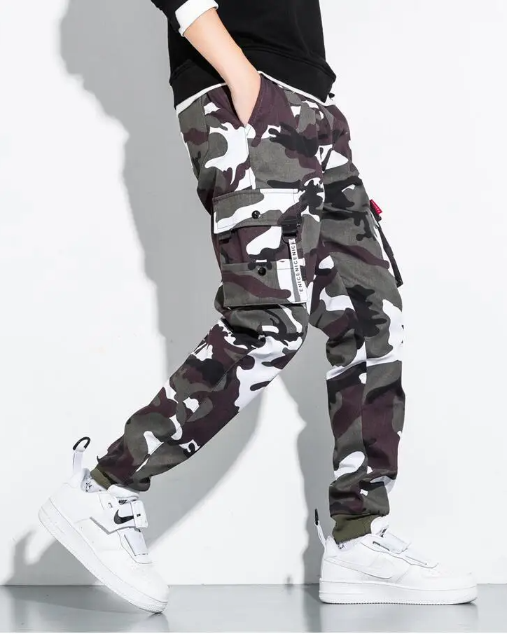 Griffin Men's Camo Cargo Pants – Tactical Trousers with Adjustable Waist and Utility Pockets