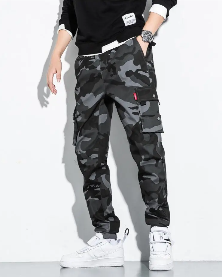 Griffin Men's Camo Cargo Pants – Tactical Trousers with Adjustable Waist and Utility Pockets
