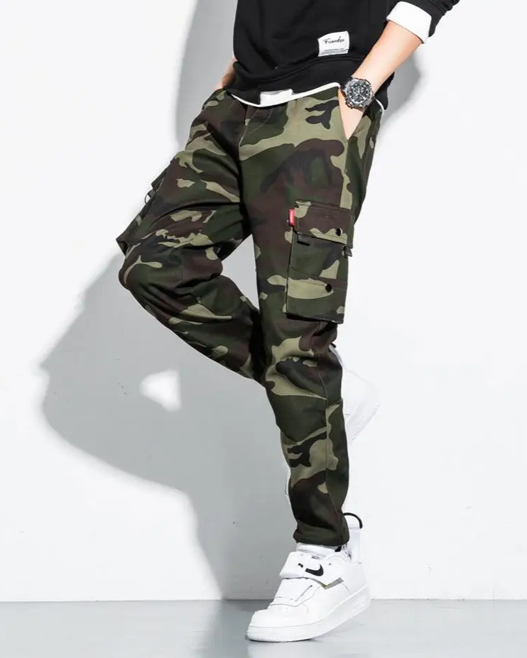 Griffin Men's Camo Cargo Pants – Tactical Trousers with Adjustable Waist and Utility Pockets