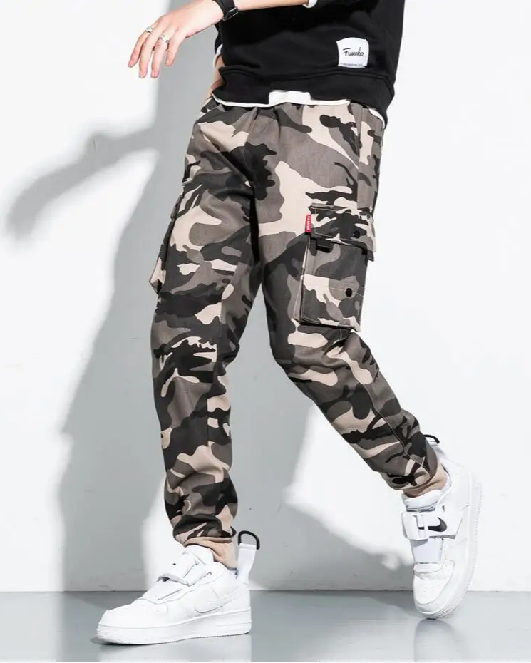 Griffin Men's Camo Cargo Pants – Tactical Trousers with Adjustable Waist and Utility Pockets