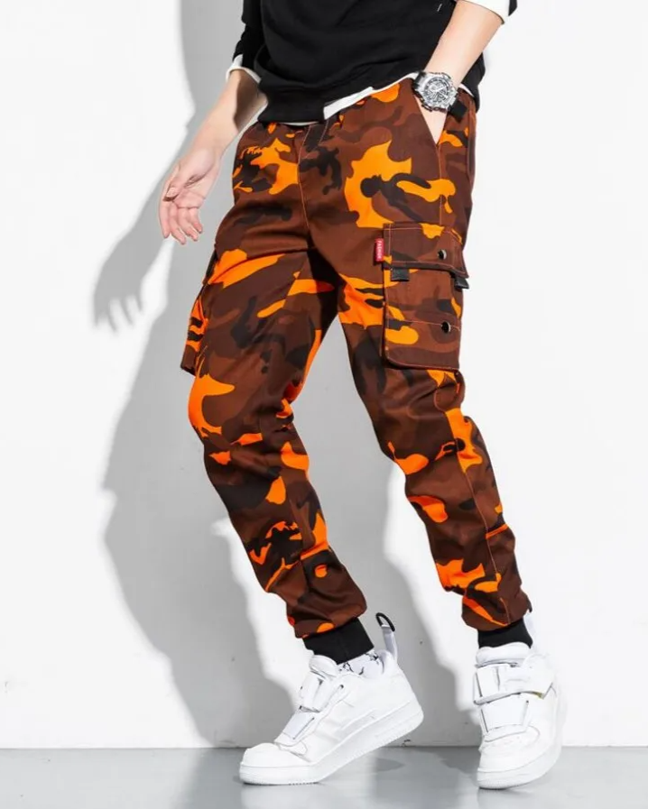 Griffin Men's Camo Cargo Pants – Tactical Trousers with Adjustable Waist and Utility Pockets