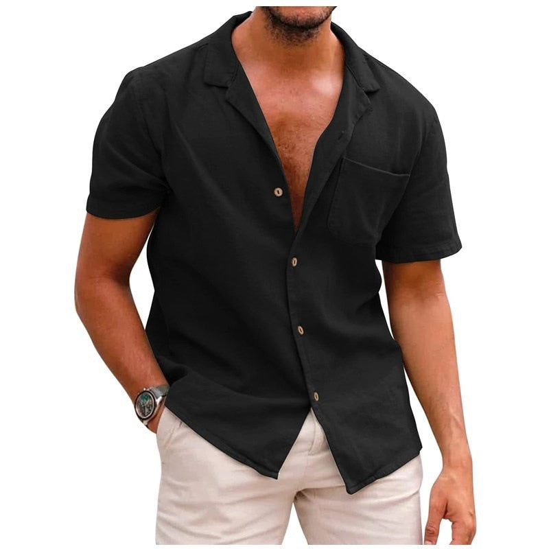 Bryan Cotton Linen Tailored Shirt – Lightweight Breathable Summer Casual Wear