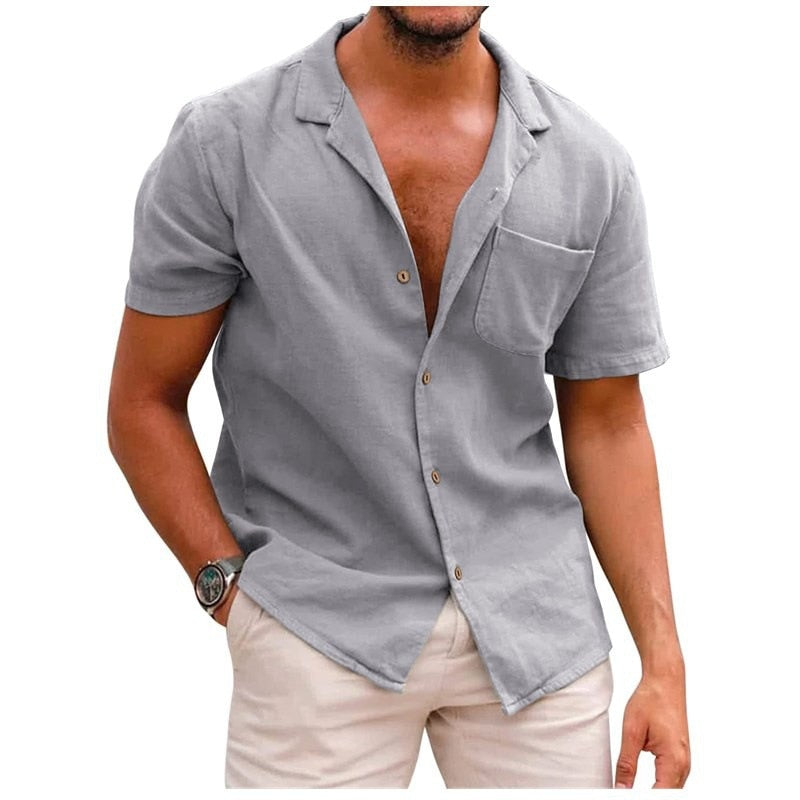 Bryan Cotton Linen Tailored Shirt – Lightweight Breathable Summer Casual Wear