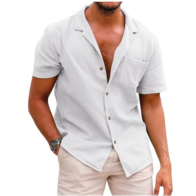 Bryan Cotton Linen Tailored Shirt – Lightweight Breathable Summer Casual Wear