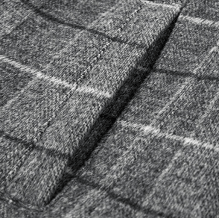 Aldric Men's Windowpane Wool Overcoat – Structured Mid-Length Design