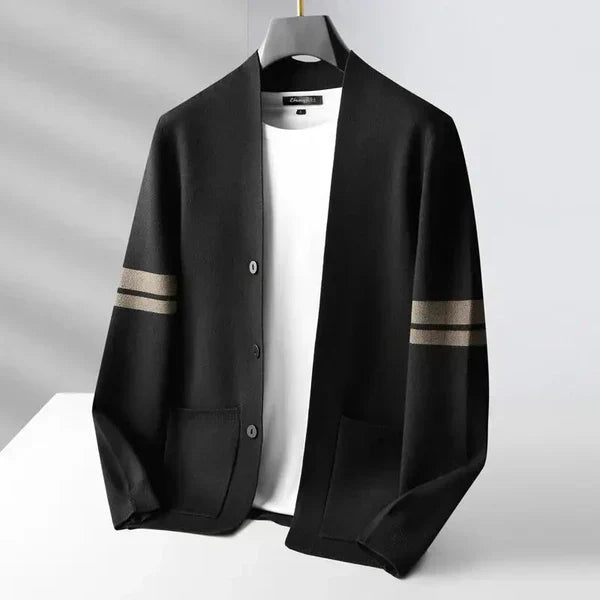 Carlo Men's Tailored Fit Cardigan – Merino Wool Blend