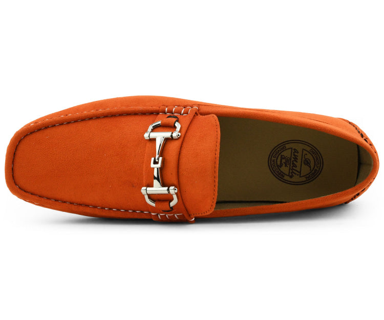 Jaycee Casual Suede Loafers – Metal Bit Slip On Driving Shoes