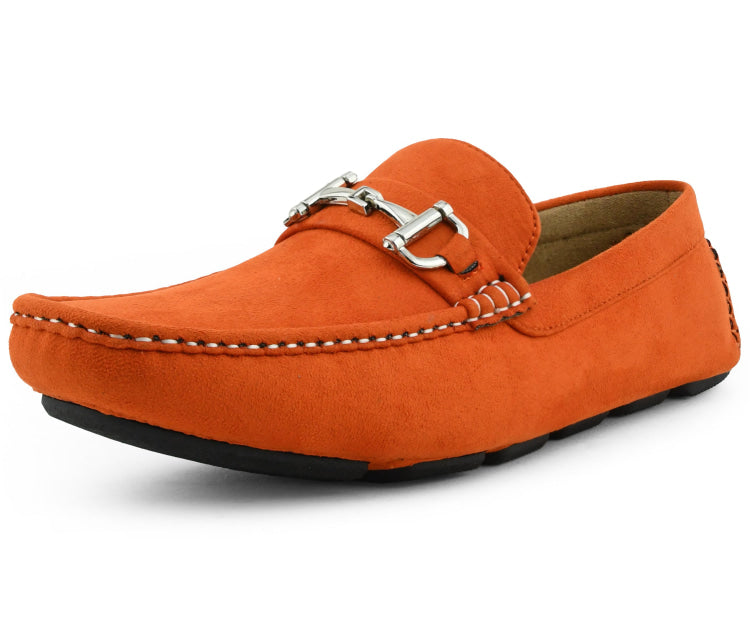Jaycee Casual Suede Loafers – Metal Bit Slip On Driving Shoes