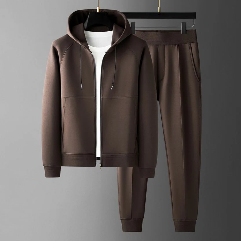 Aureon Hooded Premium Lycra Tailored Tracksuit Set – Modern Active Comfort