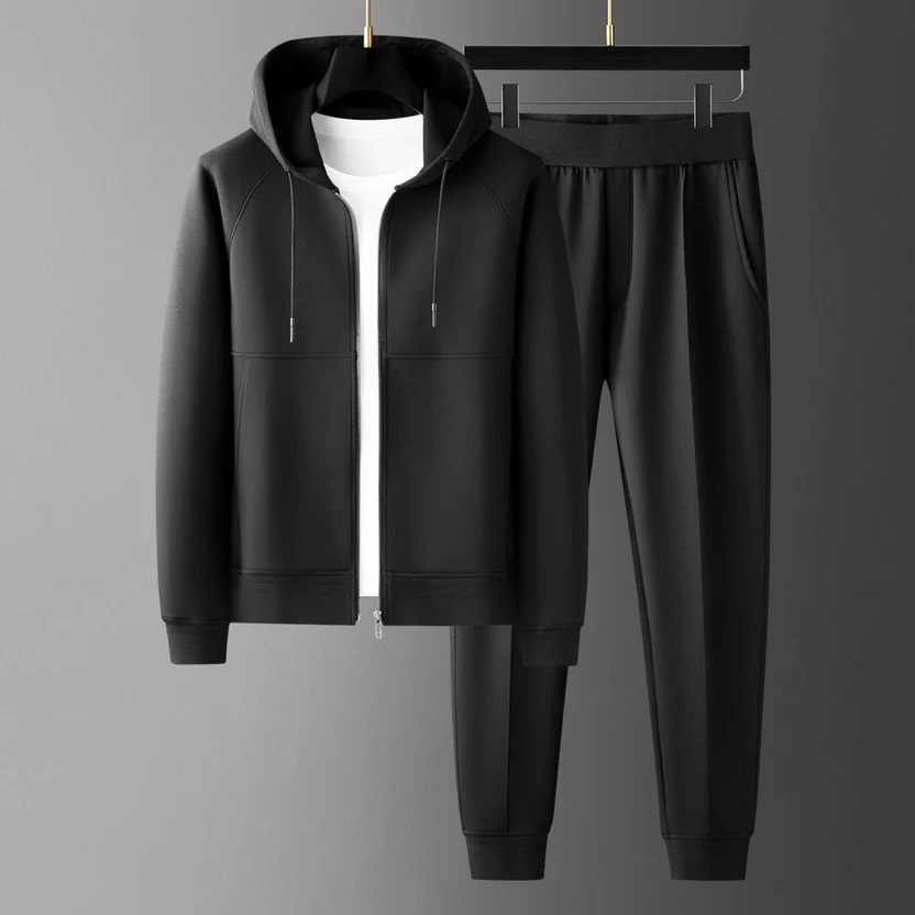 Aureon Hooded Premium Lycra Tailored Tracksuit Set – Modern Active Comfort