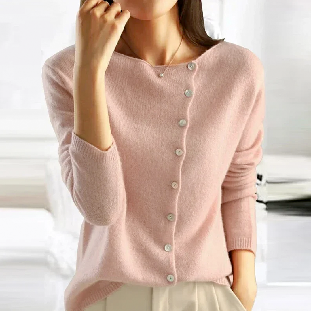 Allegra Women's Button-Front Knit Cardigan – Soft Sweater for Layered Fashion