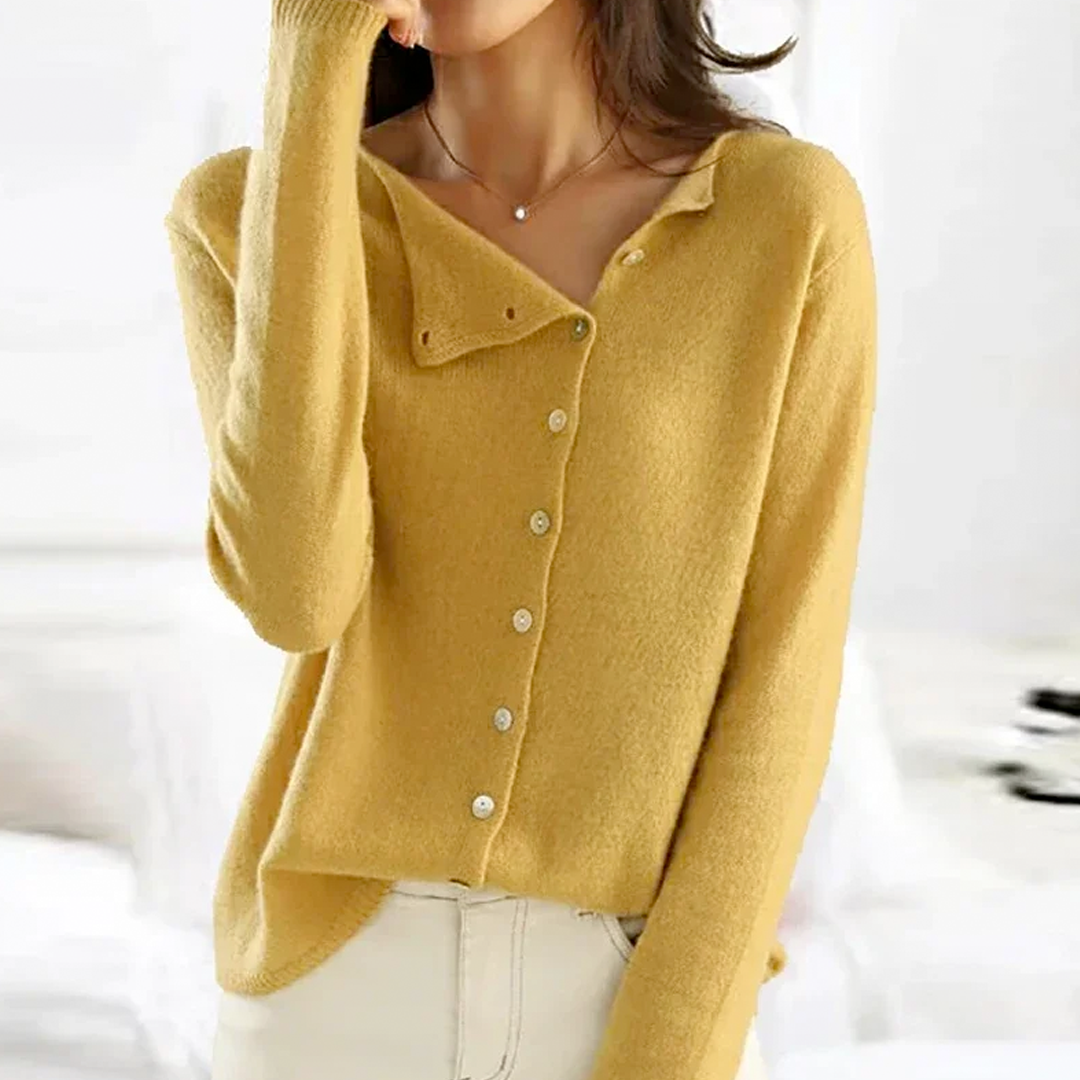Allegra Women's Button-Front Knit Cardigan – Soft Sweater for Layered Fashion