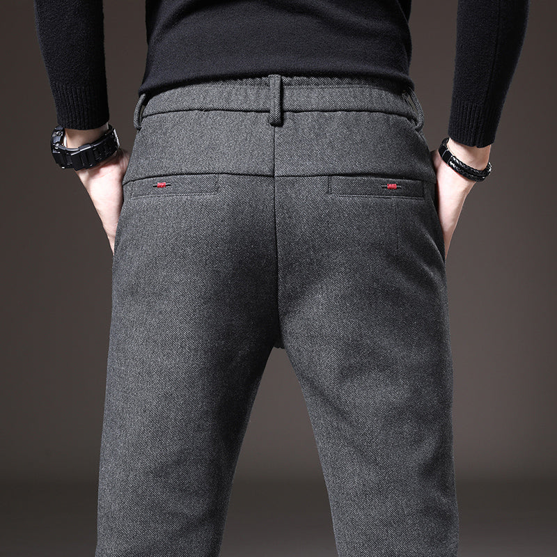 Adrian Men's Slim Fit Trousers – Stretch Cotton Blend, Wrinkle-Resistant