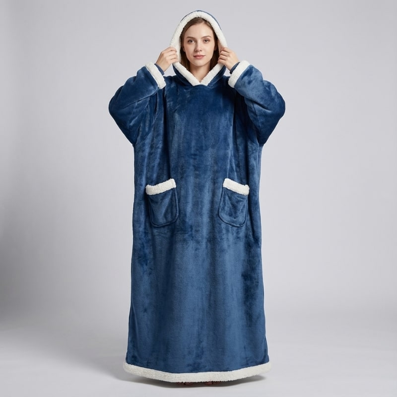 Giselle Women's Plush Hooded Robe – Full-Length Soft and Cozy Loungewear