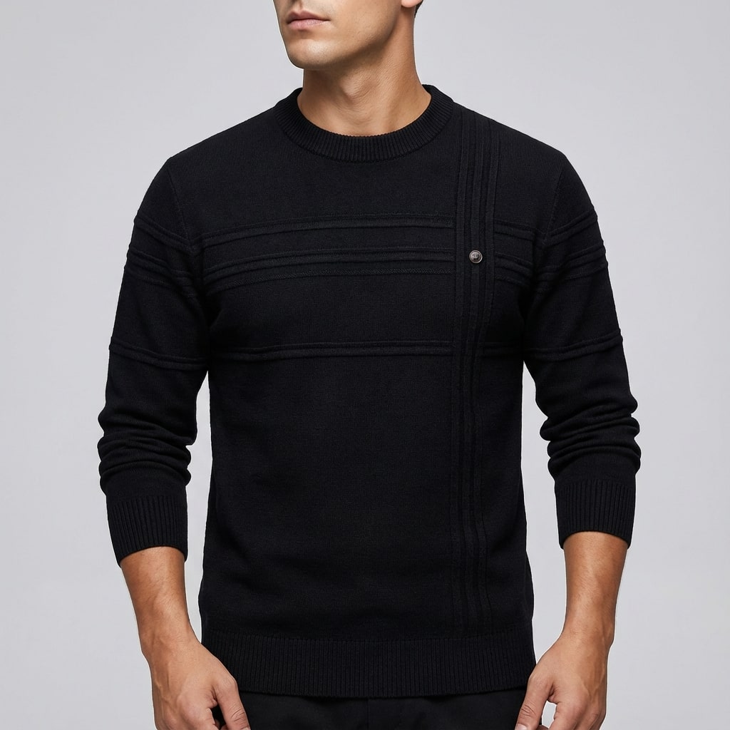 Bradford Men's Midweight Cotton Crew Neck Sweater – Tailored Fit Jumper