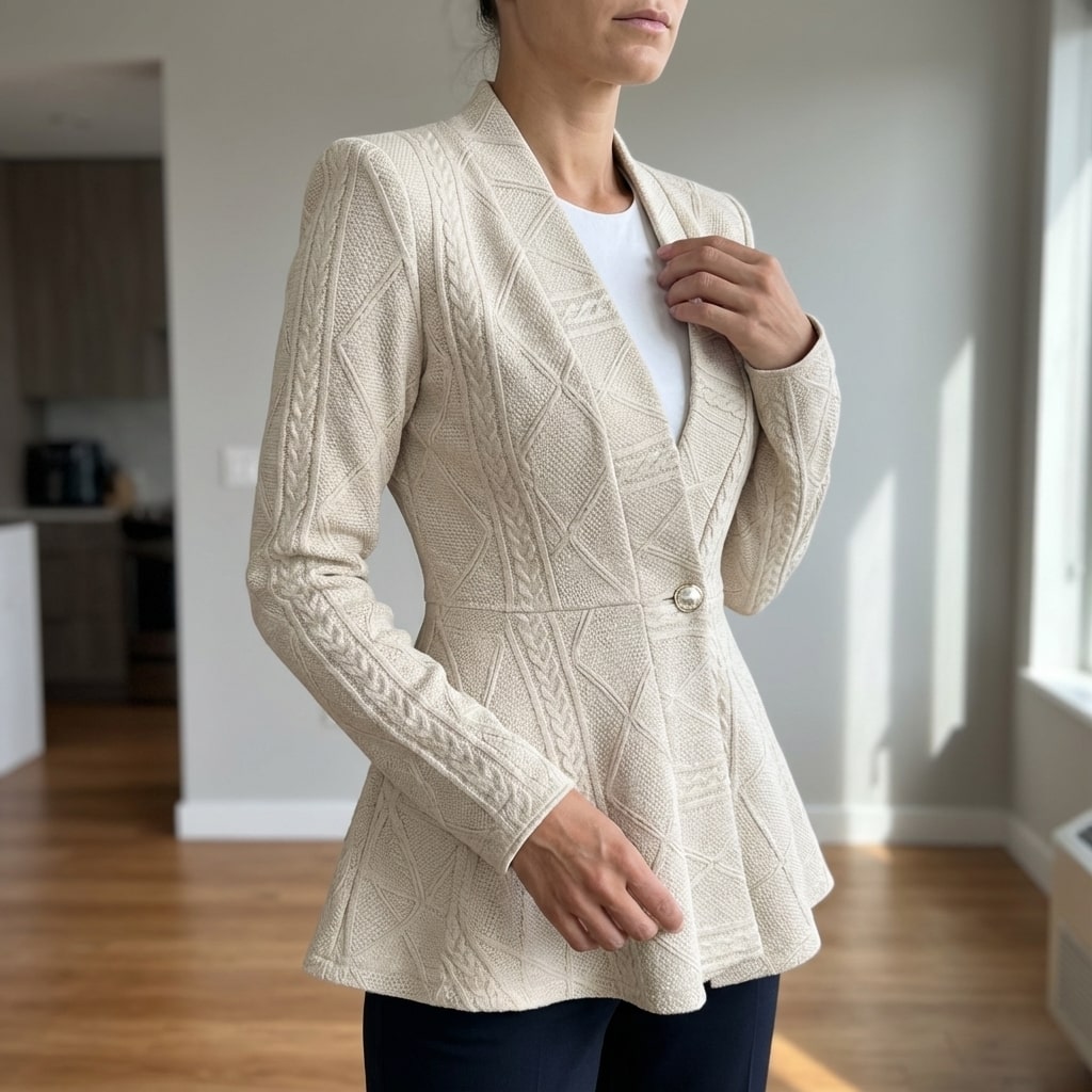 Ananya Women's Jacket – Tailored Peplum Design