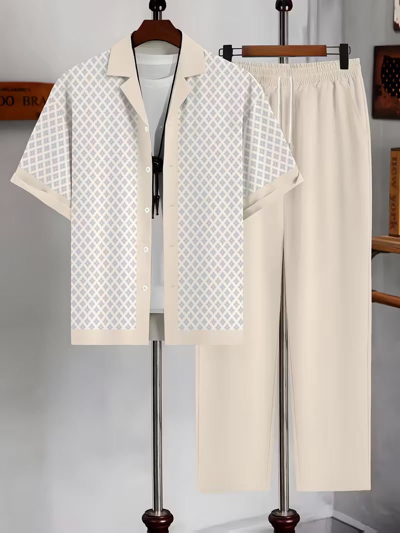 Harry Lightweight Two Piece Set – Geometric Print Summer Outfit