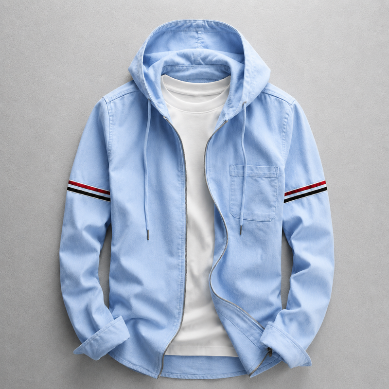 Conrad Hooded Linen Jacket — Lightweight Tailored Fit Layering Piece