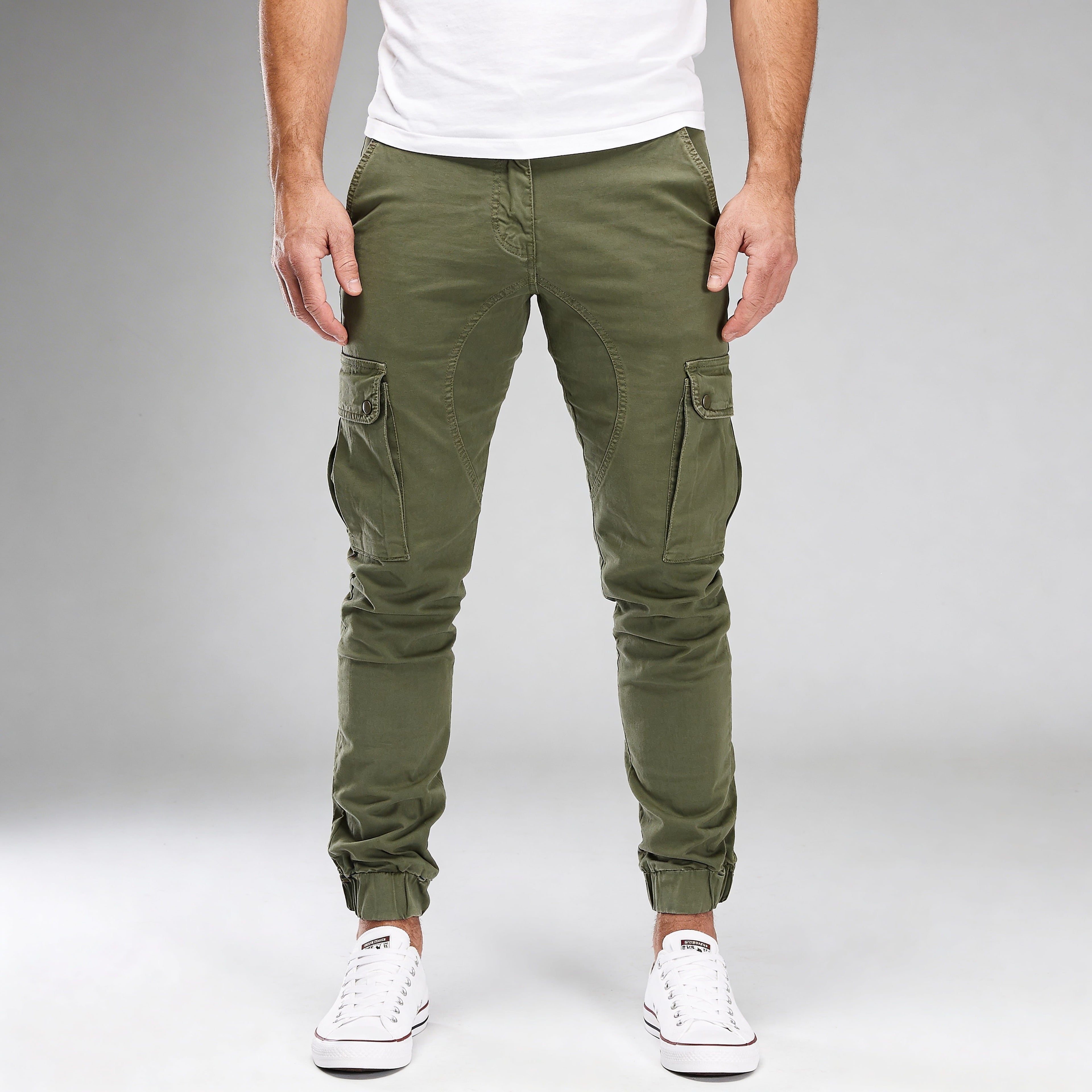 Crispin Utility Cotton Blend Cargo Pants – Modern Slim-Fit Cargo Joggers