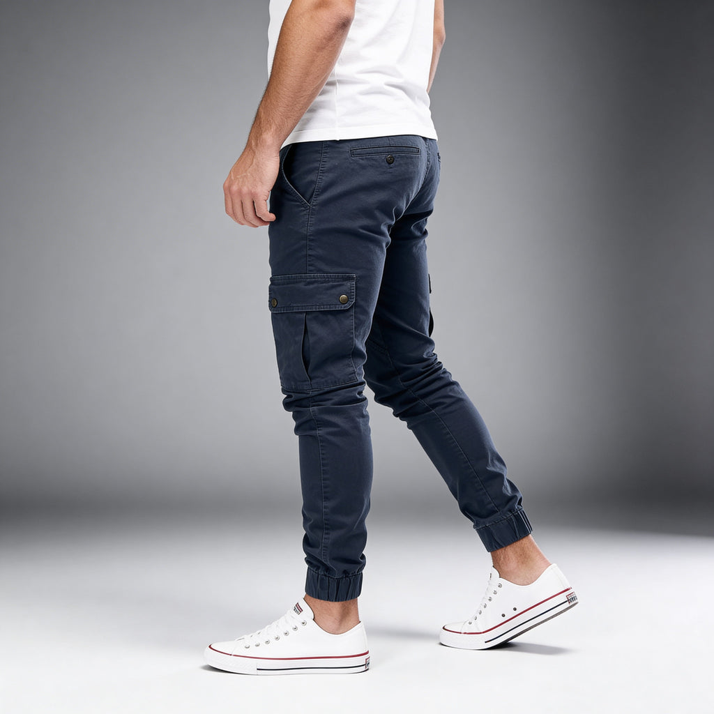 Crispin Utility Cotton Blend Cargo Pants – Modern Slim-Fit Cargo Joggers