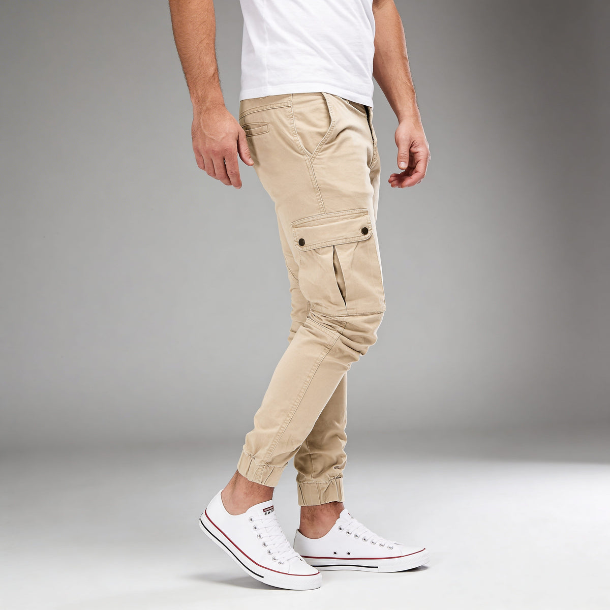 Crispin Utility Cotton Blend Cargo Pants – Modern Slim-Fit Cargo Joggers