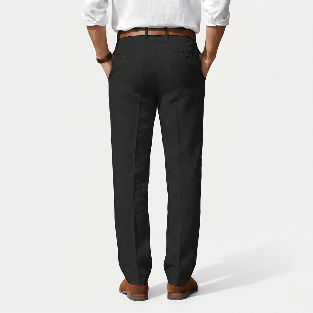 Mikael Linen Trousers – Tailored Breathable Summer Relaxed Pants