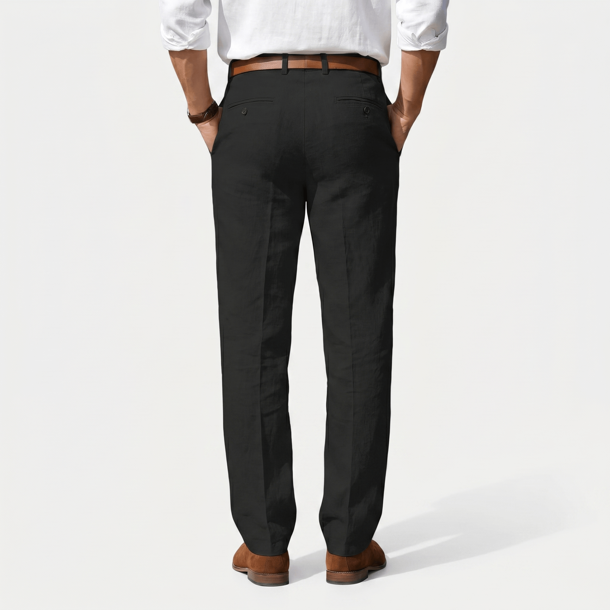 Mikael Linen Trousers – Tailored Breathable Summer Relaxed Pants