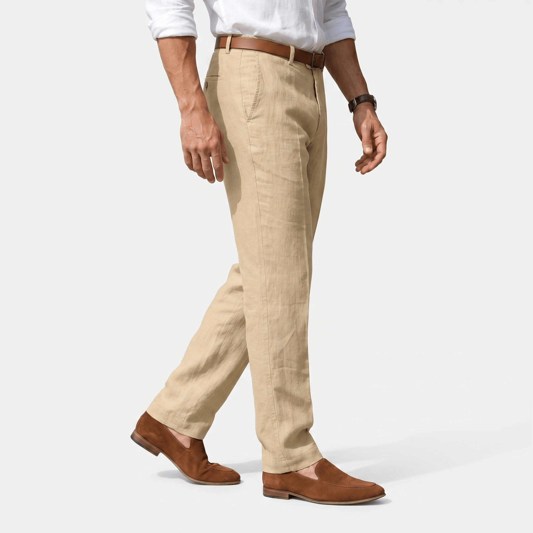 Mikael Linen Trousers – Tailored Breathable Summer Relaxed Pants