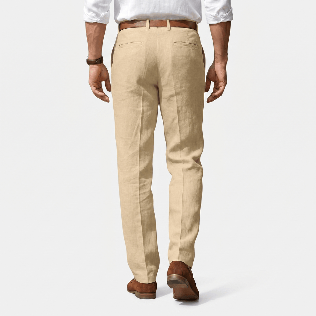 Mikael Linen Trousers – Tailored Breathable Summer Relaxed Pants