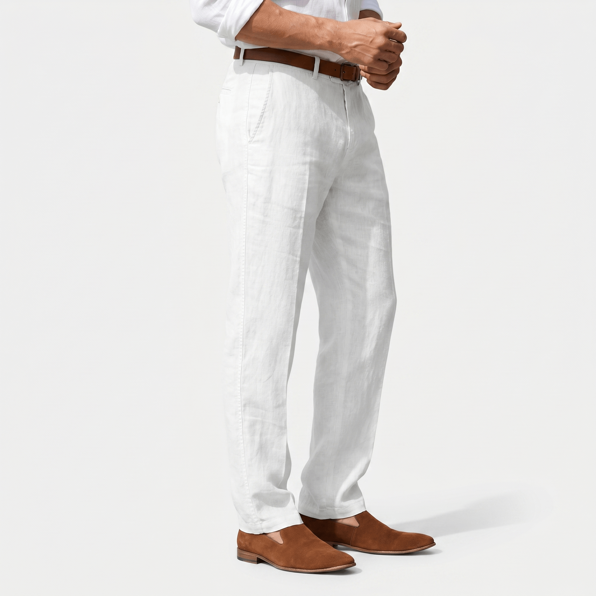 Mikael Linen Trousers – Tailored Breathable Summer Relaxed Pants