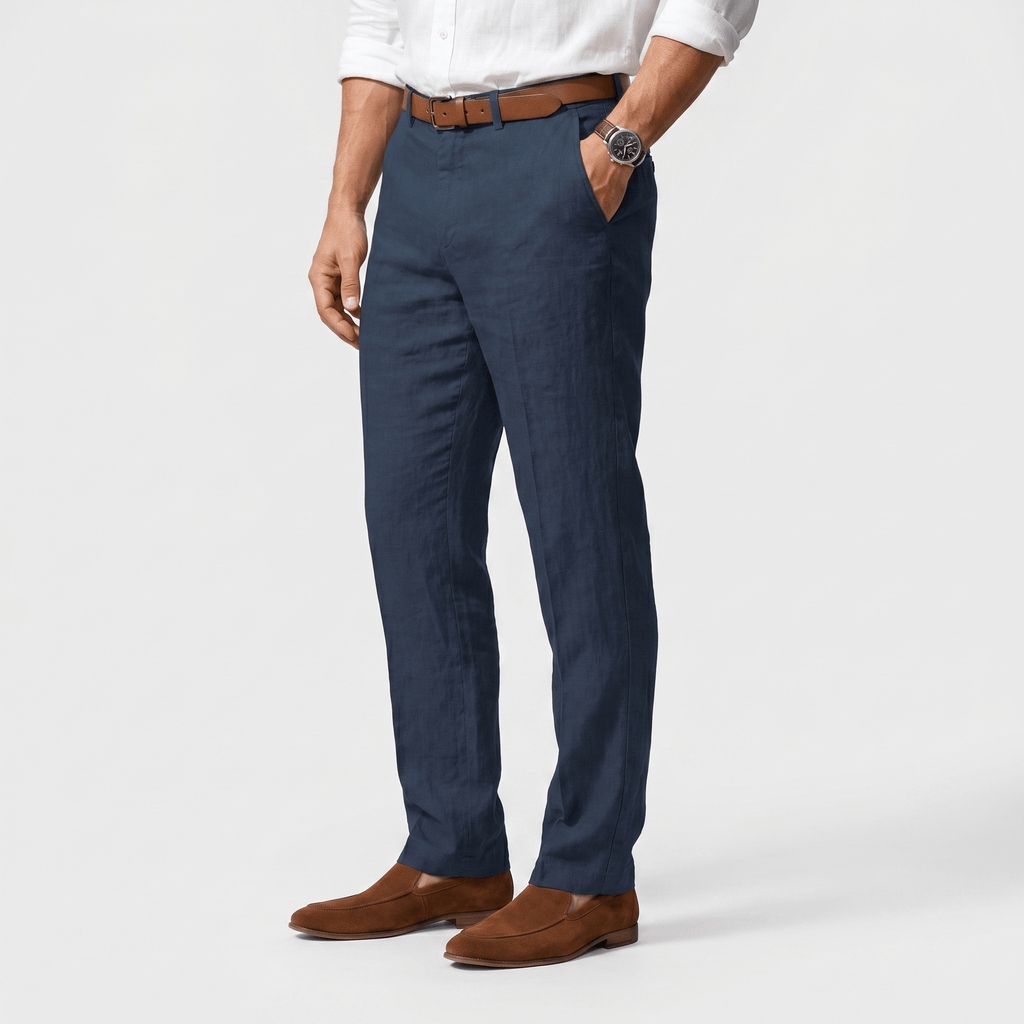 Mikael Linen Trousers – Tailored Breathable Summer Relaxed Pants