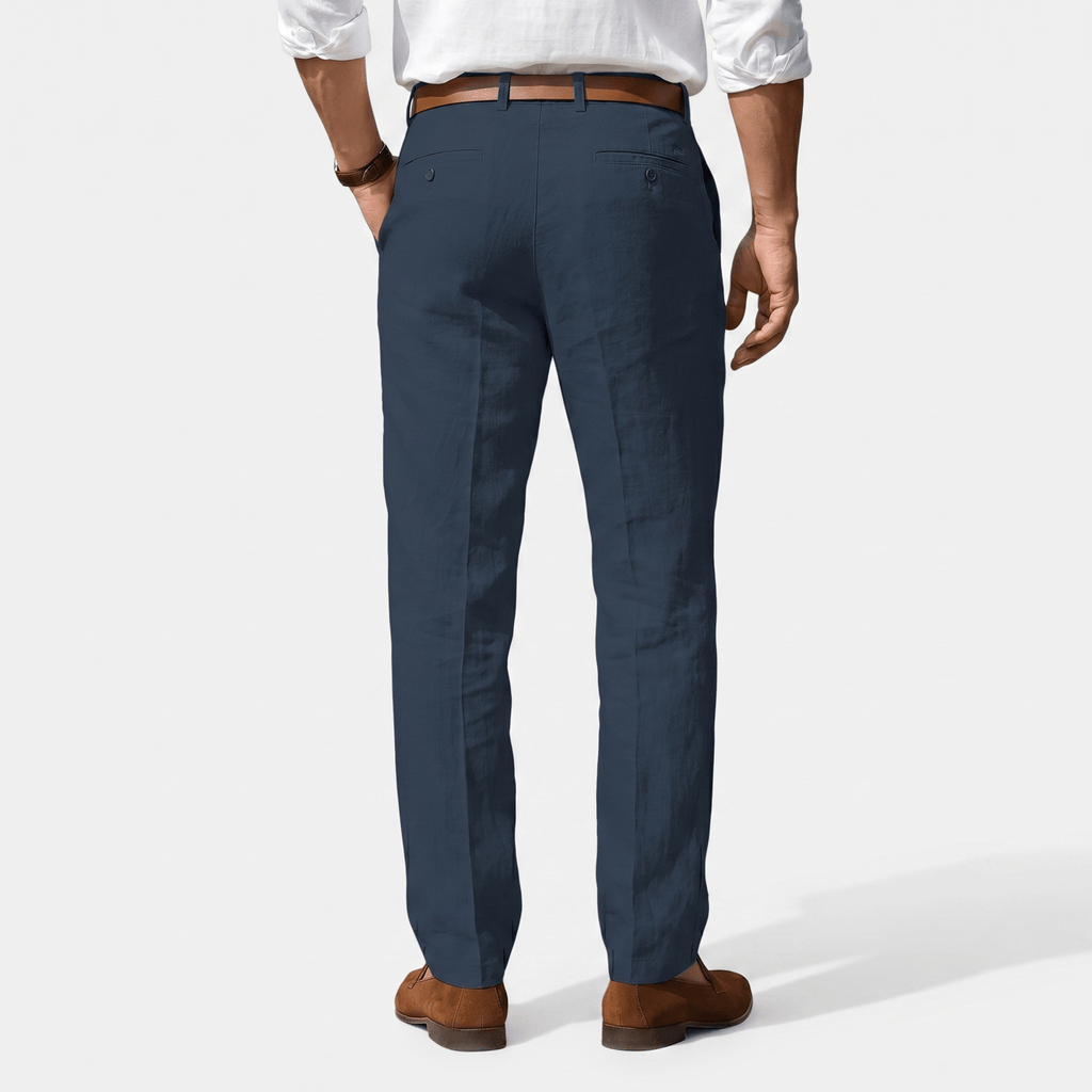 Mikael Linen Trousers – Tailored Breathable Summer Relaxed Pants