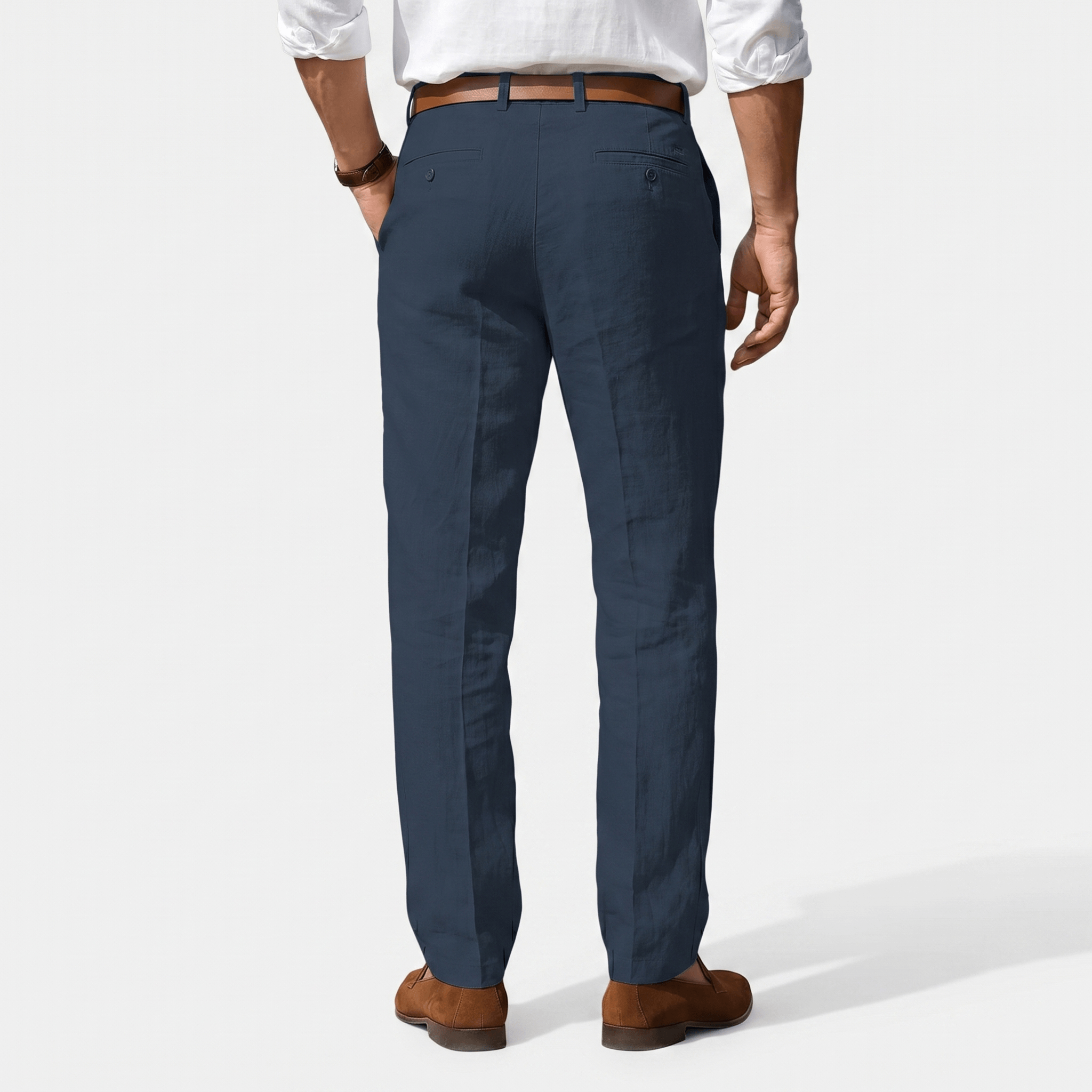 Mikael Linen Trousers – Tailored Breathable Summer Relaxed Pants