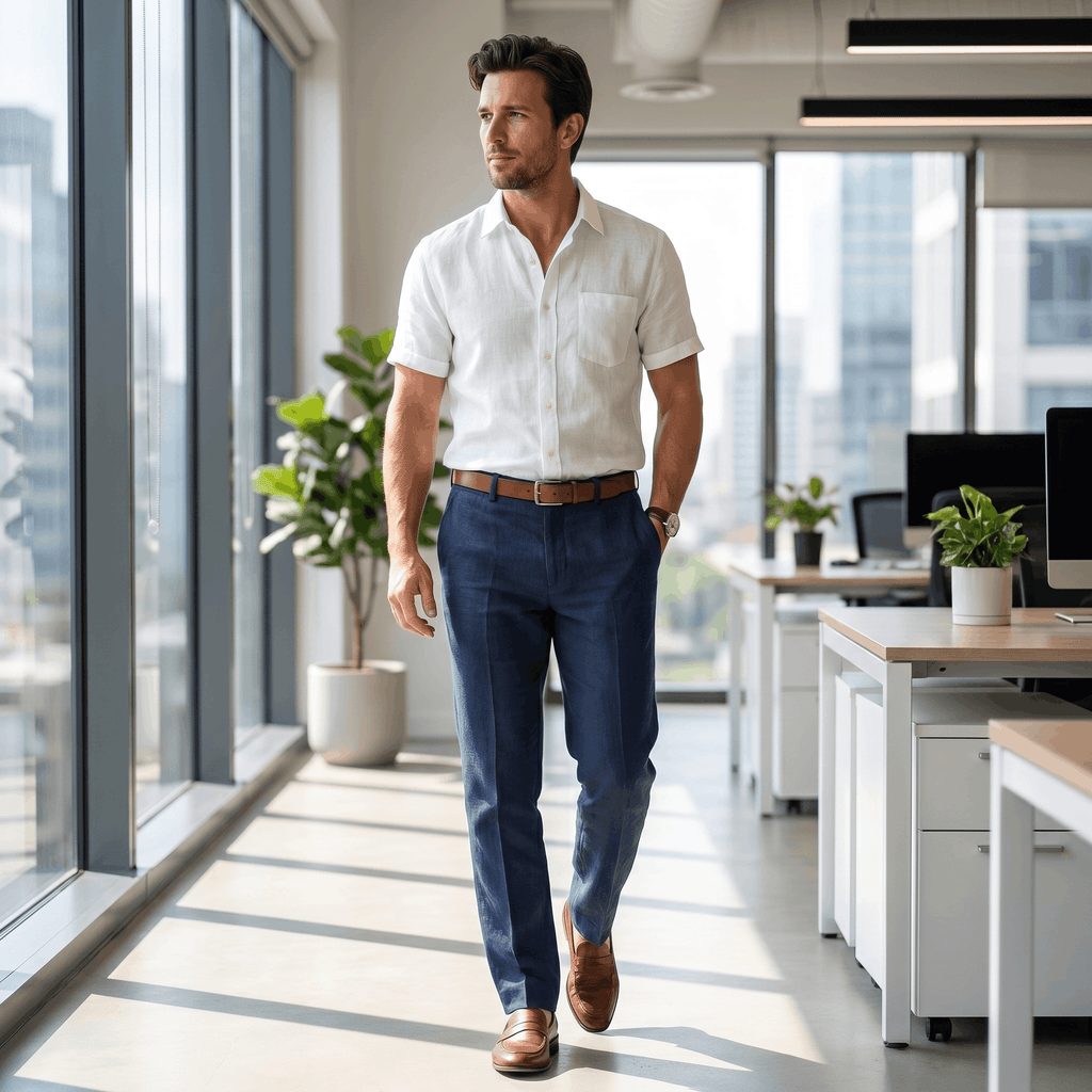 Mikael Linen Trousers – Tailored Breathable Summer Relaxed Pants